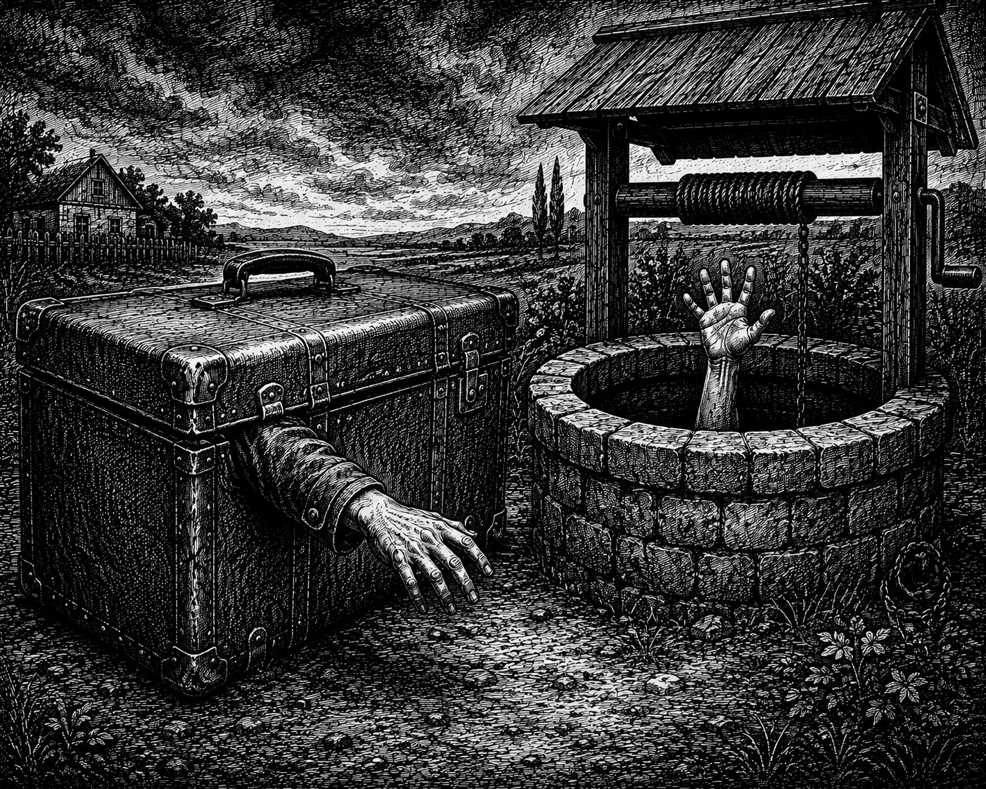 Suitcase and water well
